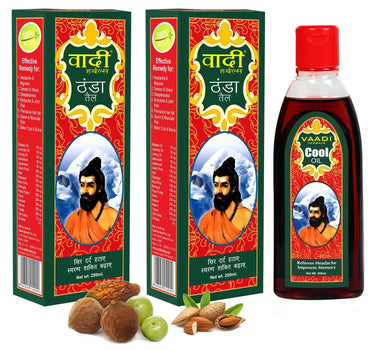 Vaadi Herbals Value Pack of Cool Oil with Triphla and Almond, 200ml x 2
